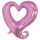Фольгированный шар (26''/66 см) Фигура, Цепь сердец, Розовый, 1 шт.