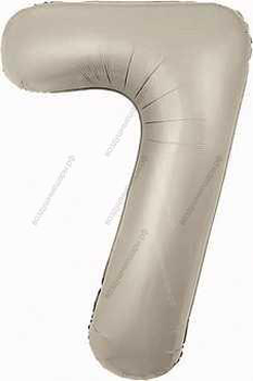 Шары-цифры Кремовый Латте с гелием, 86см