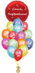 15 шаров + шар-открытка Разноцветный+32"открытка