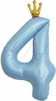 1 шт. 4 Голубая с короной