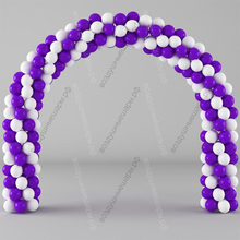 Арка из шаров бело-фиолетовая, 8 метров