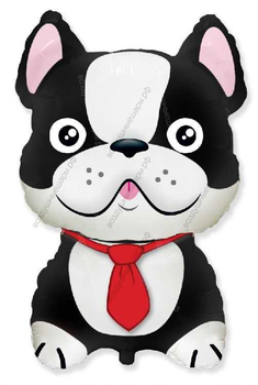 Гелиевый шар , Бульдог, Черный, 71 см.