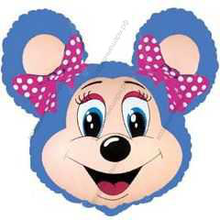 Шар с гелием  Фигура, Лолли-Маус, Синий, 76 см.