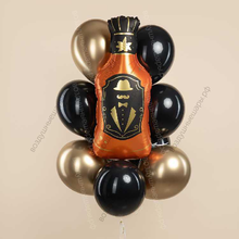 Фонтан из шаров в подарок с бутылкой Джина