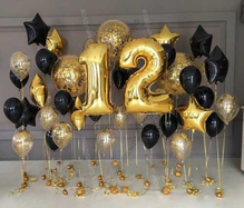 Большая фотозона из шаров на 12 лет "В тренде"