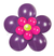 Цветок из шаров Двойной с пятью лепестками Фиолетово-малиново-желтый