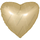 Фольгированный Шар (18''/46 см) Сердце, Золото, Сатин, 1 шт.