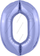 Шар (40''/102 см) Цифра, 0 Slim, Сиреневый, 1 шт. в уп. 