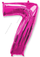 Шар (40''/102 см) Цифра, 7, Фуше, 1 шт.