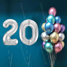 Букет из гелиевых шаров на День рождения 20 лет