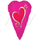 Фольгированный шар (22''/56 см) Фигура, Вытянутое сердце, Фуше, 1 шт.