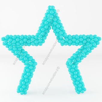 Звезда из шариков огромная на конструкции