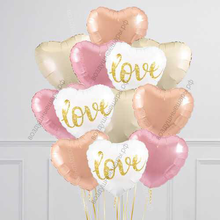 Фонтан "Розовое шампанское" с сердцами Love