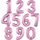 Шары-цифры Розовые гелиевые, 90см