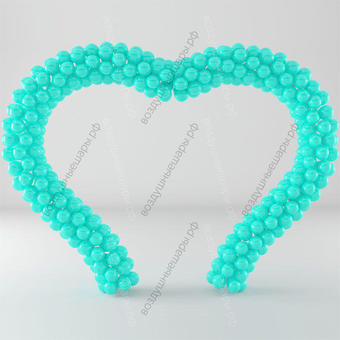 Большое Сердце из шаров на входную дверь