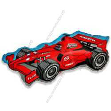 Шар с гелием  Фигура, Формула 1, Красный, 91 см.
