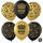 Воздушный шар (12''/30 см) Босс $$$ Дэй (корона), Золото (818)/Черный (299), металлик, 5 ст