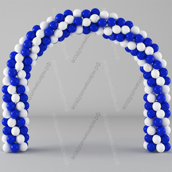 Ворота из шариков бело-синие