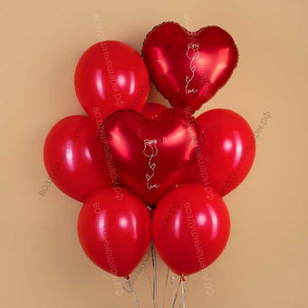 Красный букет из шаров Моя любовь, My love!