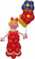 Товар: Девочка из шаров с букетом из 3 шариков с гелием