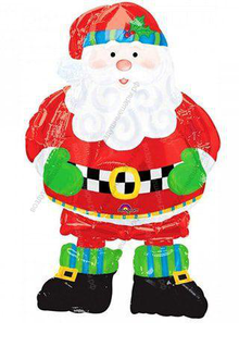 Шар  с гелием, ходячий Санта Клаус в сапогах шар ходячий