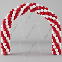 Арка из шаров двухцветная, бело-красная