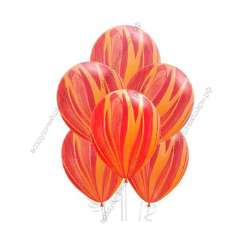 Шары агаты мраморные 12" с гелием