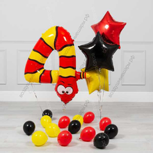 Шары на День рождения ребенка 4 года, сет Змейка