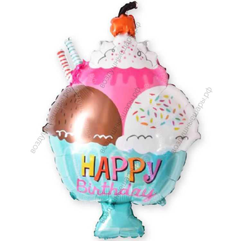 Шар с гелием  Фигура, Мороженое с вишенкой, 71 см.