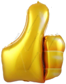 Шар с гелием  Фигура, Лайк, Золото, 84 см.