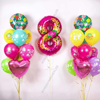 Сет из шаров на 8 марта, Женский праздник 