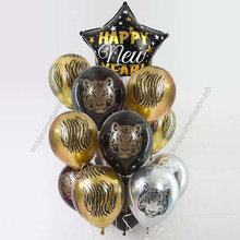 Облако из гелиевых шариков с зеленым драконом