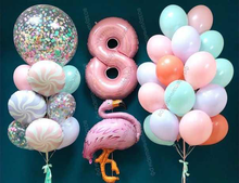 Фотозона из шаров на день рождения ребенка "Фламинго"