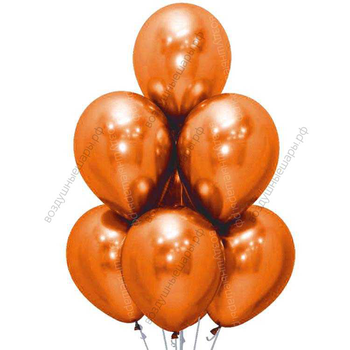 Шары хром Оранжевые, Янтарные, Amber, с гелием