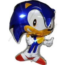 Шар Ежик Соник Бум синий веселый с гелием, 65 см