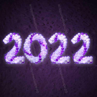 Светящаяся новогодняя надпись из шаров "Снежная сказка", 2023 год