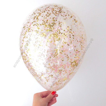 Воздушные шары с конфетти внутри, золотые блестки