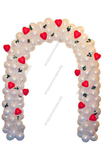Арка с сердечками и плющем, "Клубника со сливками"6 метров