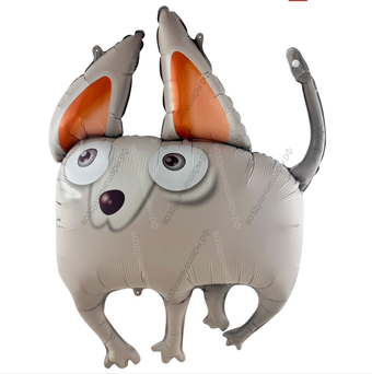 Шар с гелием Милая собака серая, 97 см