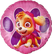 Шар круг с гелием Щенячий патруль, Скай, Розовый, 46 см 