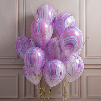 Букет из 12 мраморных агатовых шаров