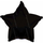 Шар (18''/46 см) Звезда, Черный, 1 шт.