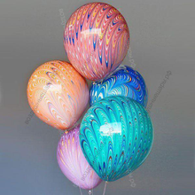 Шар 45 см. с рисунком Павлин (ассорти) с гелием