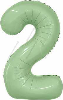 Шары цифры Оливковые с гелием, 90 см.