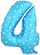 Шар (40''/102 см) Цифра, 4, Синий, 1 шт.