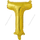 Шар с клапаном (16''/41 см) Мини-буква, Т, Золото, 1 шт.