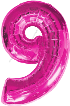 Шары цифры МАЛИНОВЫЕ с гелием