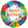 Воздушный шар (18''/46 см) Круг, С Днем рождения (краски и кисть), Белый, 1 шт.