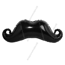 Шар с гелием  Фигура, Усы, Черный, 107 см.