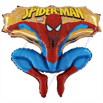 Человек Паук Spiderman гелиевый на желтом, 84 см.